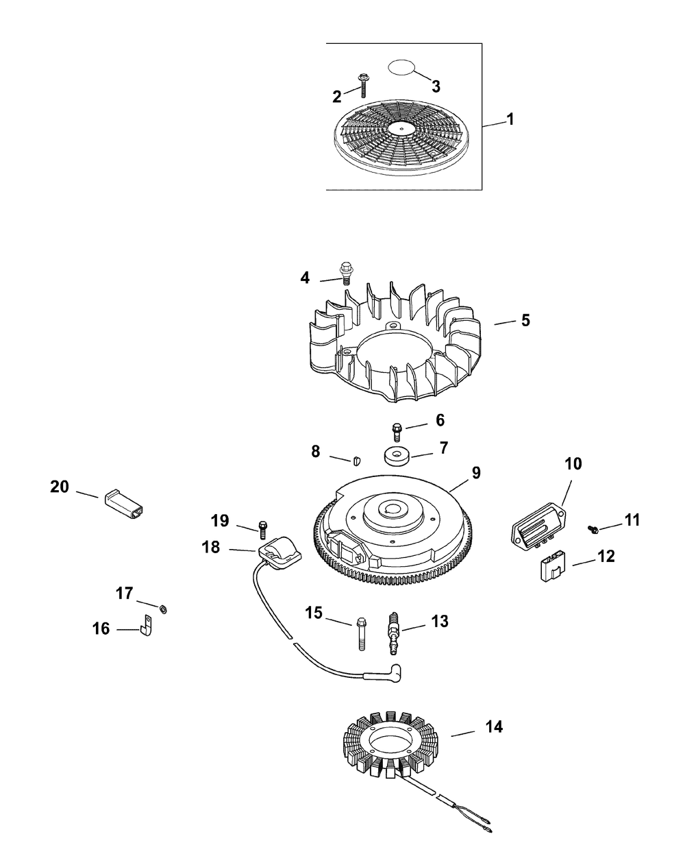 Cv20s-65610 Ignition And Electrical Diagram and Parts List for ENFORCER44 53AH3AGF050-20HP Cub Cadet Lawn Tractor